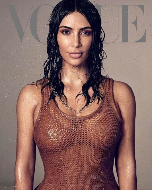 Kim Kardashian en el 2014 estuvo en la portada de Vogue junto a su esposo Kanye West. Foto: Instagram