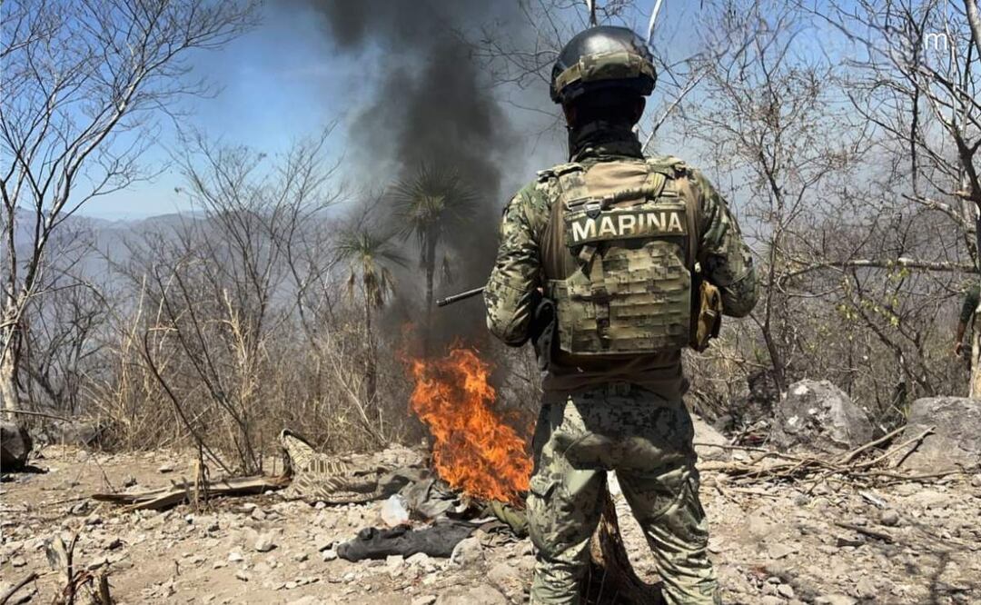 Desmantelan campamento del crimen organizado en el municipio del Rosario en Sinaloa (07/05/2025). Imagen Ilustrativa. Foto: Especial