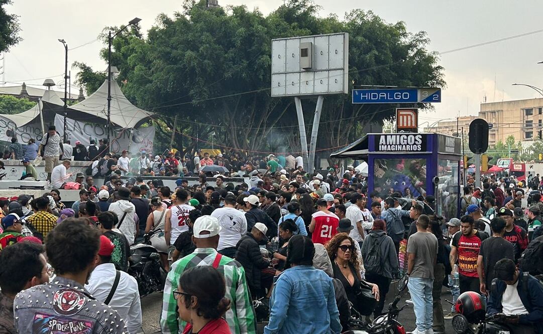 A diario se fuma marihuana en esta área de metro Hidalgo. Foto: Gabriel Pano - EL UNIVERSAL