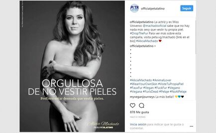 Alicia Machado posa desnuda: "Prefiero estar desnuda que vestir pieles"