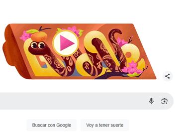 Año Nuevo Chino 2025; doodle de Google revive clásico juego de arcade, en homenaje a la Serpiente de Madera