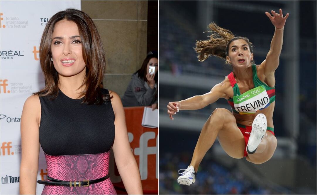 Salma Hayek es prima de la atleta Yvonne Treviño FOTO: ARCHIVO Y REUTERS