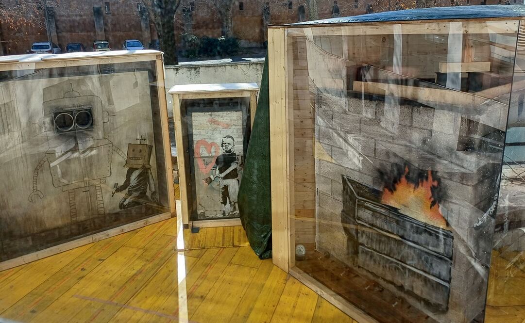 Vista de la exposición 'Warhol Bansky' en el espacio cultural WeGil de Roma. Foto: EFE