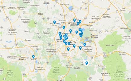 Mapa. Los asaltos captados en video