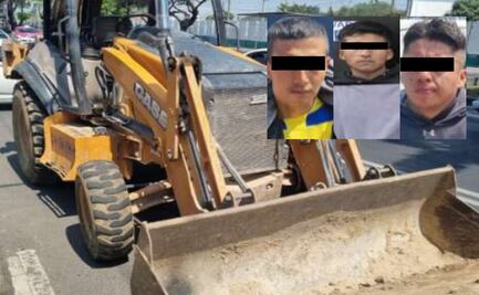Caen 3 hombres involucrados en robo de 2 retroexcavadoras en la Benito Juárez
