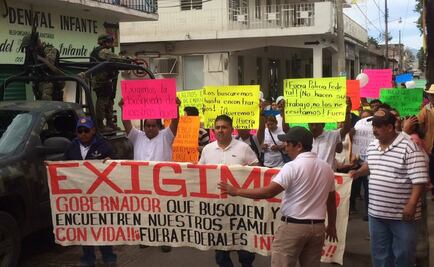 Protestan por desaparición de 17 personas en Arcelia