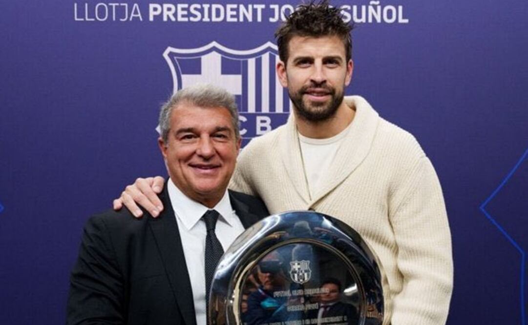 Joan Laporta y Gerard Piqué / Foto: Especiales