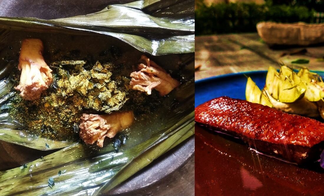 Tamal de hongos y pato añejo a las brasas / Fotos: Raquel del Castillo