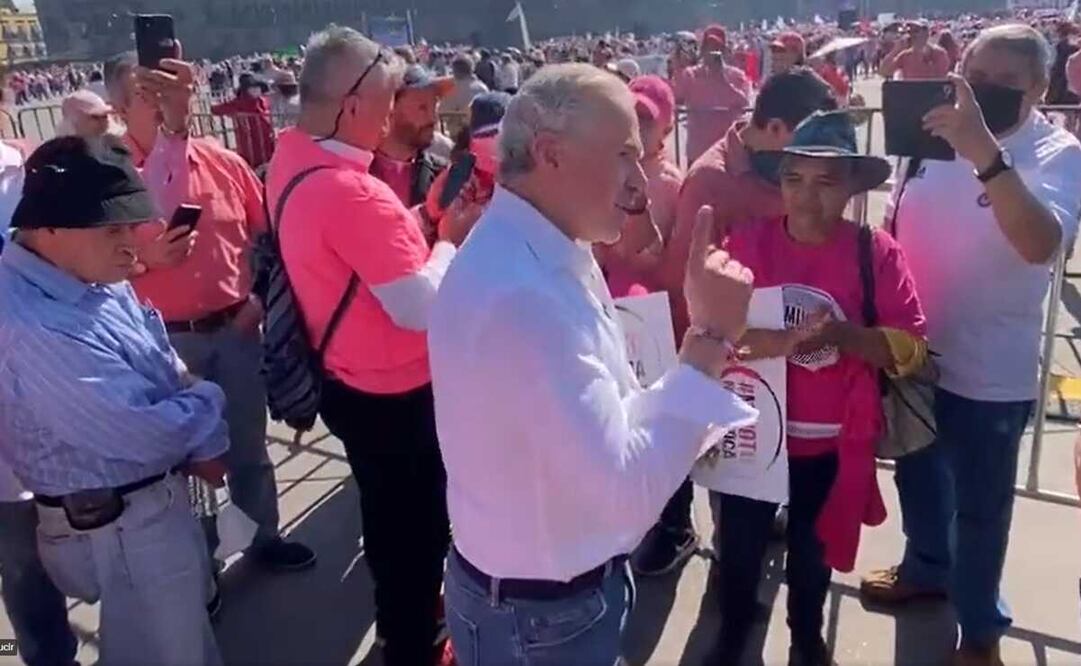 Esta mañana se lleva a cabo una movilización en defensa del INE y en contra del Plan B de la reforma electoral. Foto: captura de video
