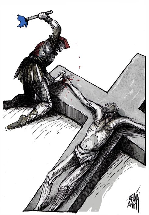 Crucifixión en redes