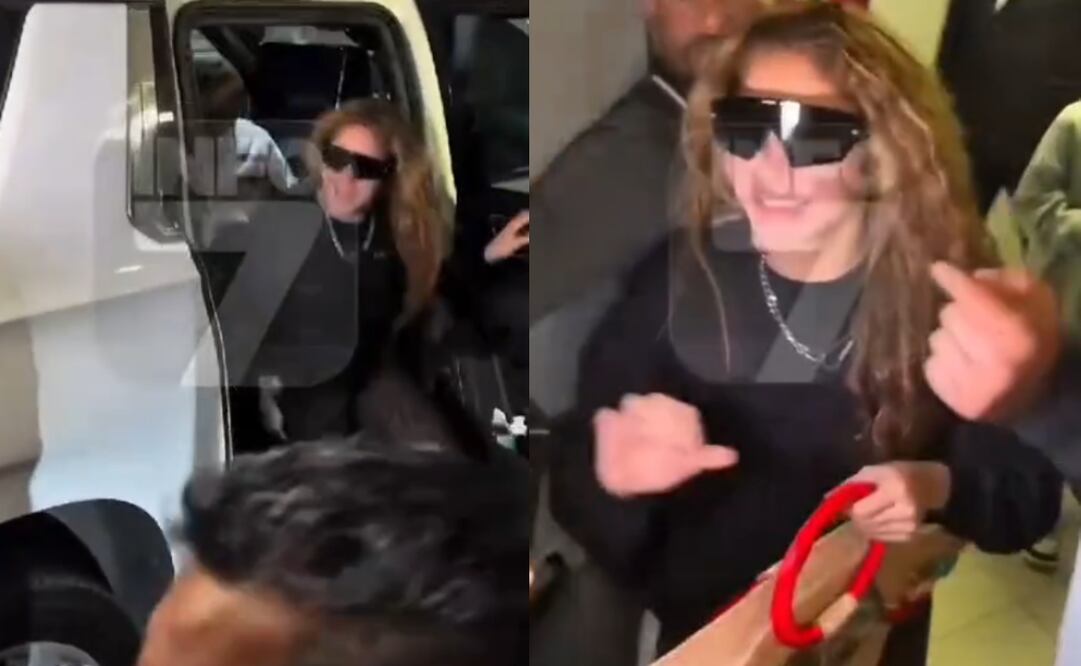 Así llegó Shakira a la ciudad de Monterrey. Foto: Tik Tok info7