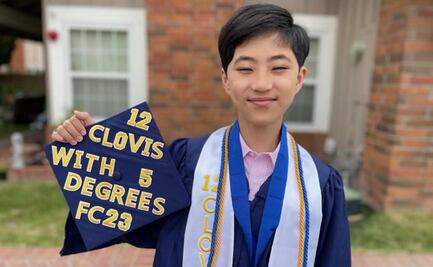 El niño de 12 años que dejó segundo grado para lograr 5 títulos en una universidad de California 