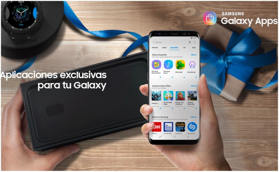 Galaxy Apps se encuentra preinstalada en todos los equipos Galaxy y Gear disponibles en Telcel