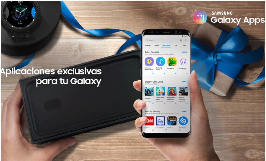 Galaxy Apps se encuentra preinstalada en todos los equipos Galaxy y Gear disponibles en Telcel