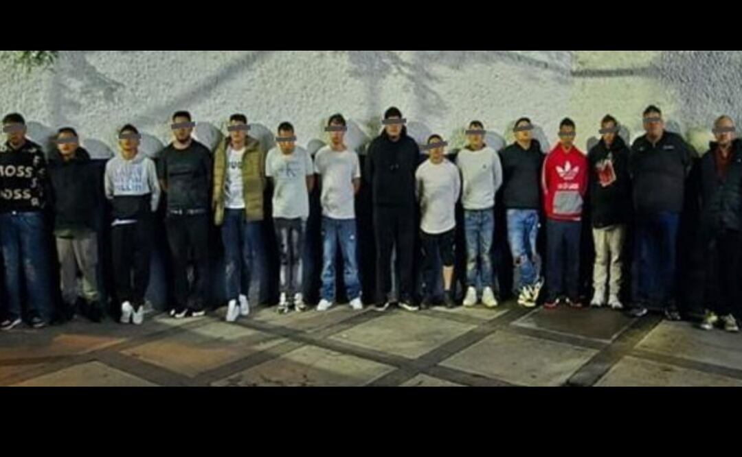 Detienen a 15 personas por presuntos delitos contra la salud en la Alcaldía Álvaro Obregón (21/06/2025). Foto: Especial