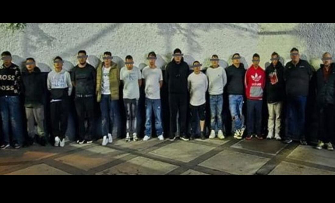 Detienen a 15 personas por presuntos delitos contra la salud en la Alcaldía Álvaro Obregón (21/06/2025). Foto: Especial