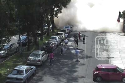 Así se derrumbó un edificio en Coapa