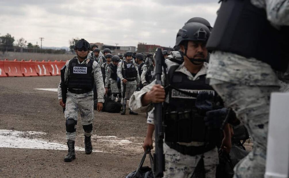 El arribo de unos 500 elementos de la Guardia Nacional en Tijuana busca reforzar las labores de vigilancia en la frontera entre México y Estados Unidos (4/02/2025). Foto: Aimee Melo / EL UNIVERSAL