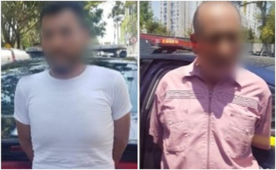 Uno de los secuestradores (der) era un adulto mayor y se dedicaba a cuidar a las víctimas, mientras que el segundo (izq) era el encargado de extorsionar a los familiares. Foto: Especial