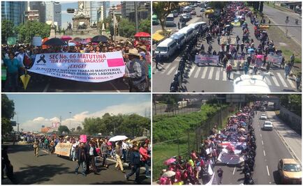 Marcha CNTE de 4 puntos rumbo al Zócalo