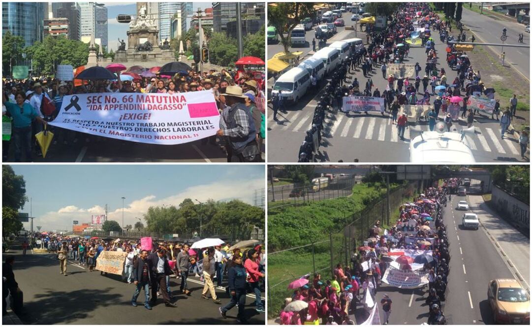 Marcha CNTE de 4 puntos rumbo al Zócalo