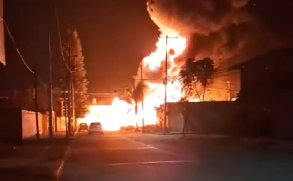 Explota toma clandestina en Villagrán, Guanajuato (08/01/2026). Foto: Captura de pantalla