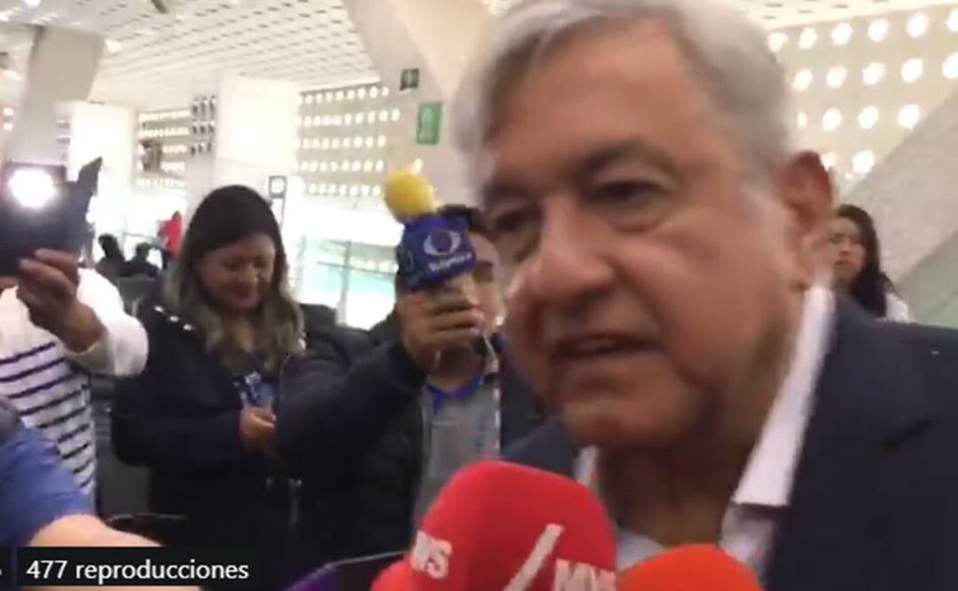 AMLO EN EL AEROPUERTO
