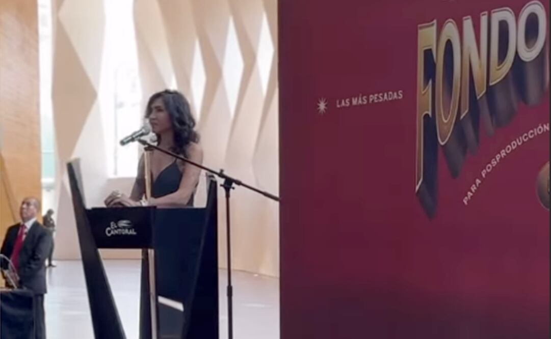 Flor Yvone Quezada, compositora mexicana, en la presentación del Fondo Cabrito. Foto: Captura de pantalla.