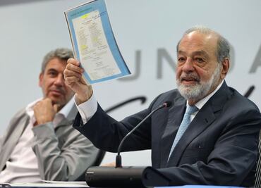 Claudio X González no me invitó a ser candidato, asegura Slim; ve un exceso meter a militares "en tantas cosas"