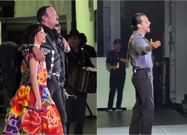 Nodal actúa en el concierto de los Aguilar, tras su errática entrevista; es recibido con aplausos por su esposa