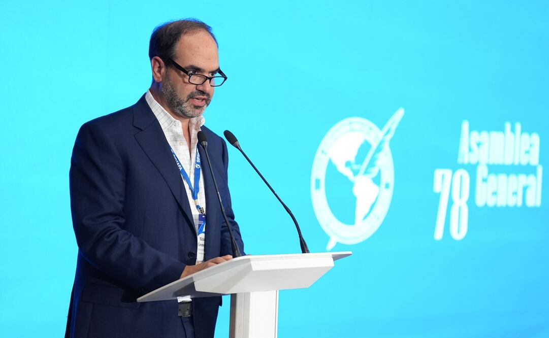 Presidente de la SIP, Michael Greenspon, director global de Licencias e Innovación de Impresión de The New York Times. Foto: EFE