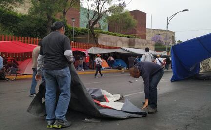 CNTE levanta plantón en San Lázaro; se mantiene en alerta máxima