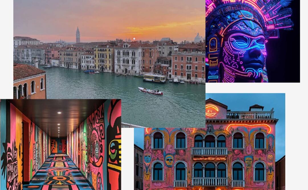 Imágenes utilizadas para una presentación de la obra. Foto: Carlos José Pérez Sámano.