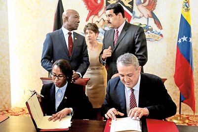 Pacta Maduro con gobierno trinitense  