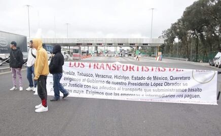 Transportistas cierran ambos sentidos de la Autopista Puebla-Veracruz