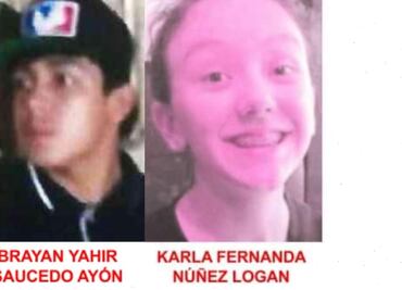 Activan la Alerta Amber para encontrar a Karla y Brayan, adolescentes desaparecidos en Sinaloa