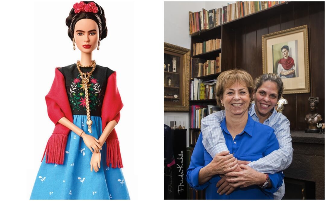 Frida Kahlo doll – Photo: Barbie via AP (left) and Mara de Anda with Mara Romero (right) - Yadin Xolalpa/EL UNIVERSAL