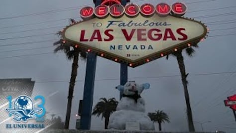 Cae nieve en Las Vegas, después de una década
