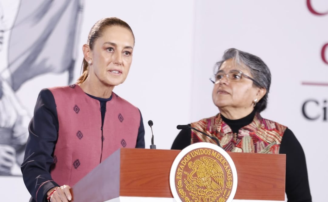 La presidenta Claudia Sheinbaum en la “Mañanera del Pueblo” del 22 de septiembre de 2026 en Palacio Nacional. Foto: Diego Simón Sánchez/ EL UNIVERSAL