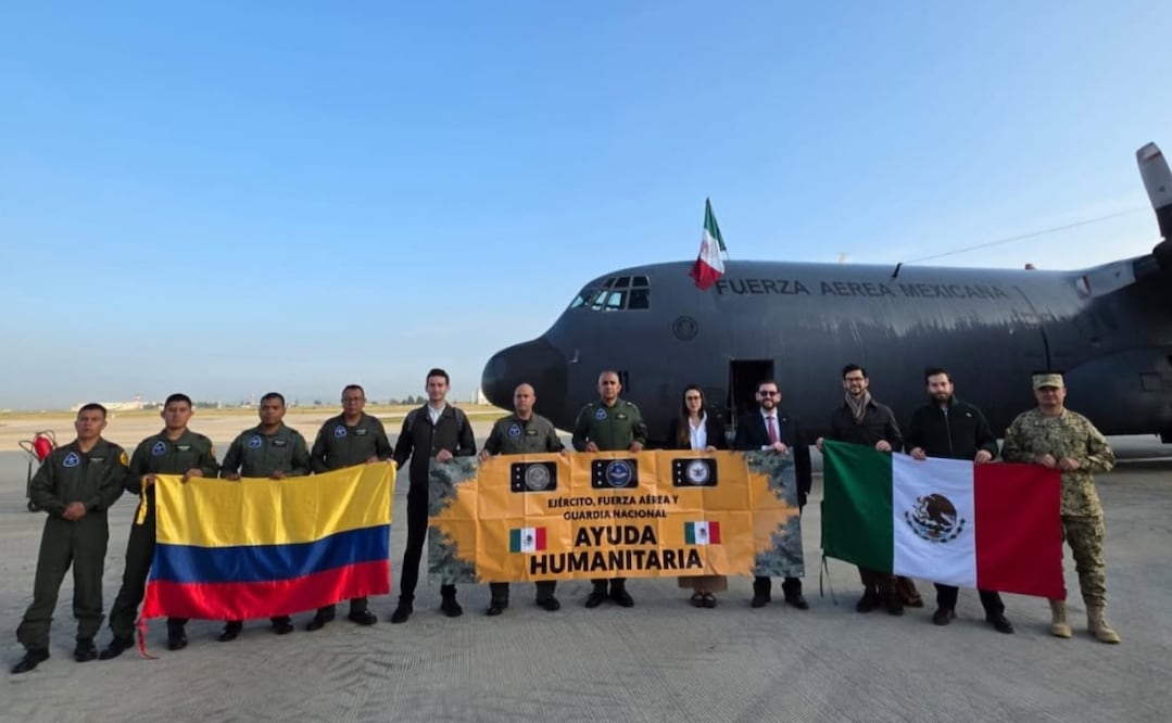 Ayuda humanitaria para Colombia enviada por México. Foto: cortesía embajada de Colombia