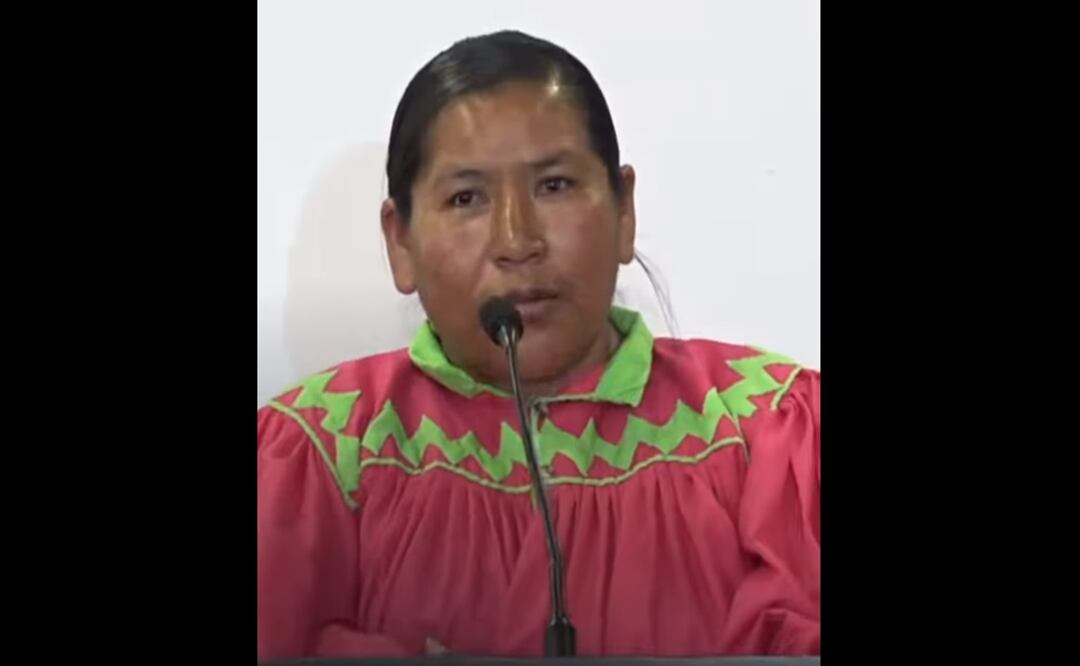 Candidata rarámuri en Chiapas sin traductor durante debate. Foto: Captura de pantalla
