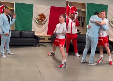 VIDEO: Así fue el palomazo de Eduin Caz y Saúl 'Canelo' Álvarez previo a la pelea con GGG
