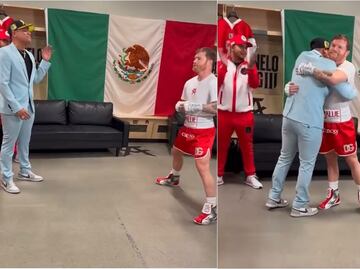 VIDEO: Así fue el palomazo de Eduin Caz y Saúl 'Canelo' Álvarez previo a la pelea con GGG