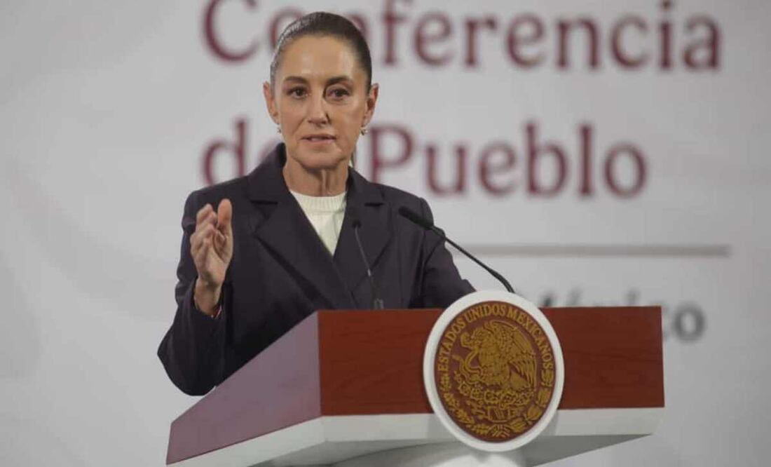 Claudia Sheinbaum, presidenta de México, durante la mañanera del 5 de noviembre del 2025. Foto: Carlos Mejía/ EL UNIVERSAL.