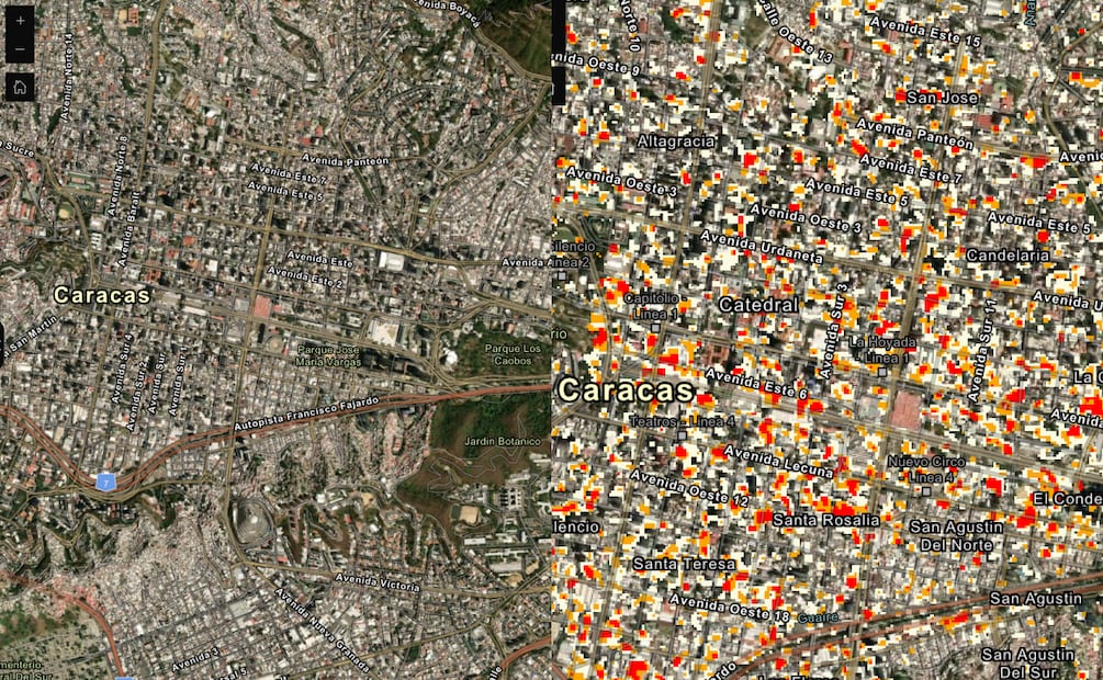 NASA revela imágenes del antes y después del terremoto en Venezuela. Foto: Captura de pantalla