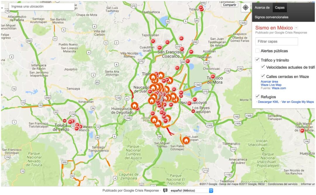 El equipo de Respuesta a Crisis de Google continuará monitoreando la situación en las localidades impactadas por el sismo