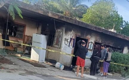 Incendio en Yucatán deja un persona muerta y dos intoxicados; el fuego fue iniciado por cortocircuito de un árbol de navidad