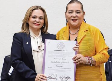 INE entrega constancia de mayoría a Claudia Valle