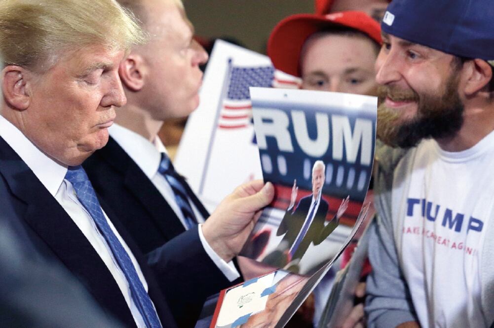 Segundo en Wisconsin. Trump tiene 30% de intención de voto en Wisconsin. Ted Cruz es el favorito para ganar, con 40%.