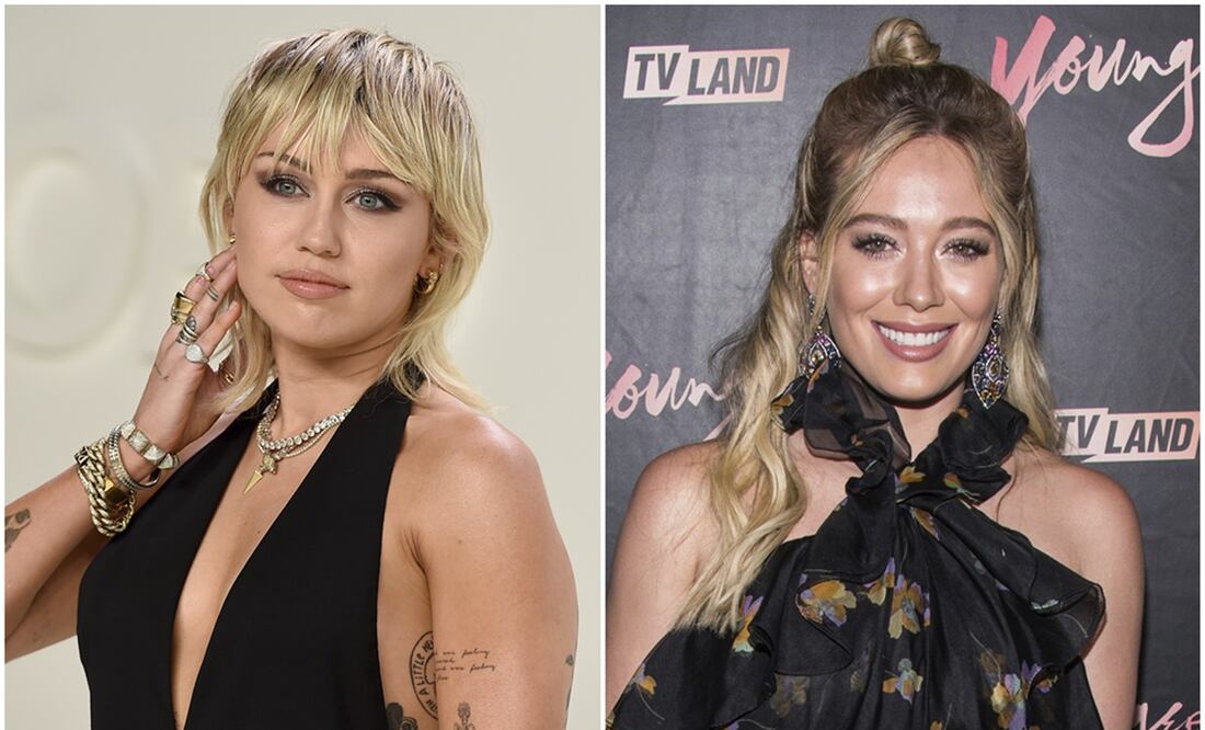 Miley Cyrus y Hilary Duff. Foto: Archivo